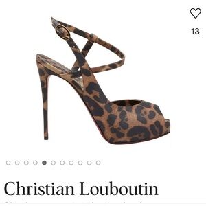 Christian Louboutin Jenlove  Animal Print Peep-Toe Heels